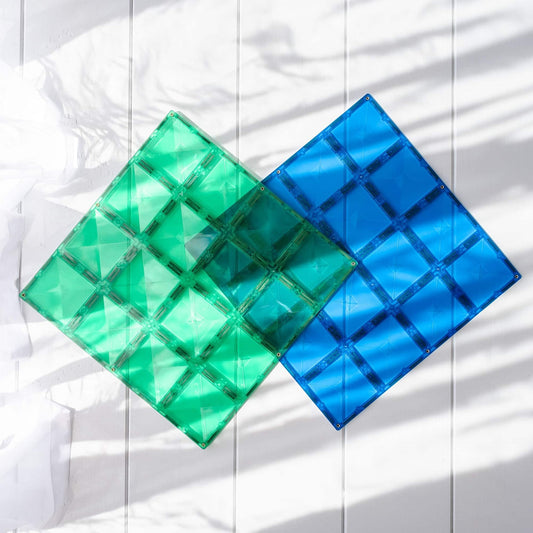 CONNETIX Rainbow Blue and Green Base Plates 2 pc