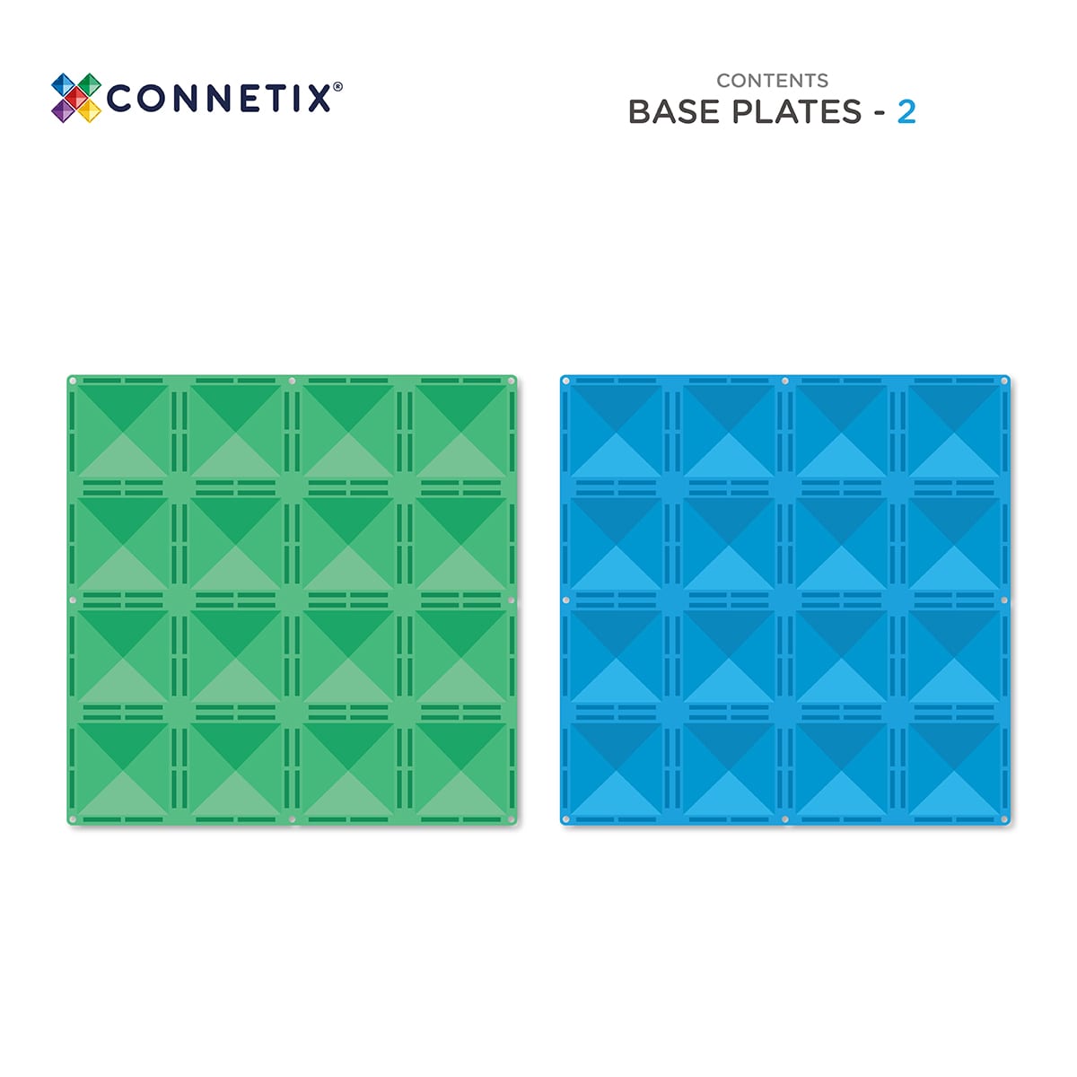 CONNETIX Rainbow Blue and Green Base Plates 2 pc