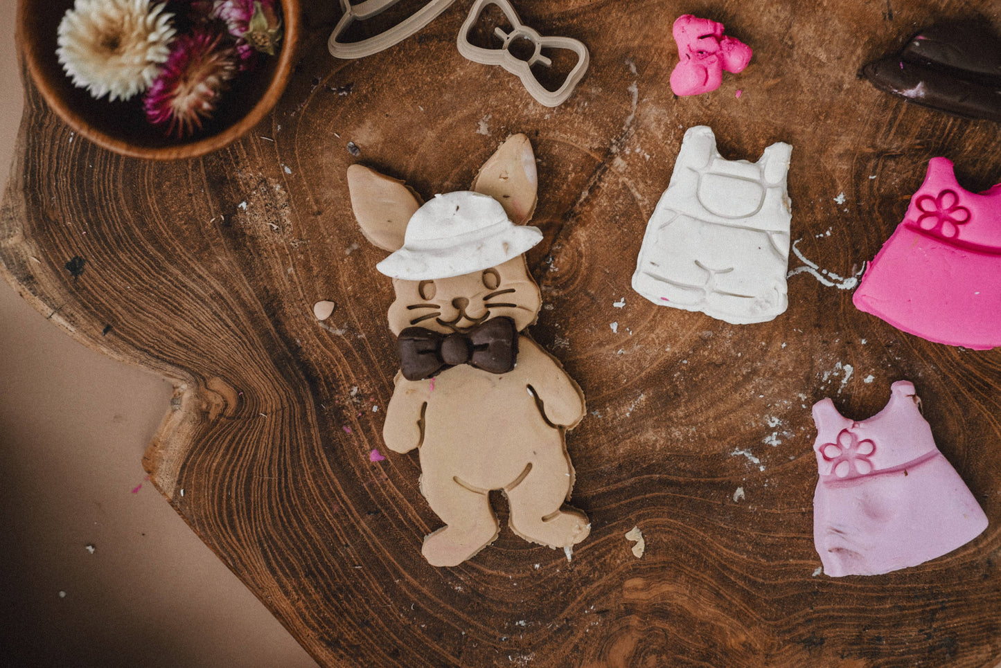 Bunny Dress-up Cutter Set - Eco Playdough Tool