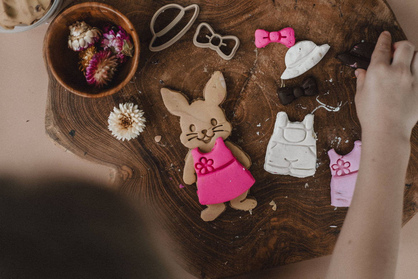 Bunny Dress-up Cutter Set - Eco Playdough Tool