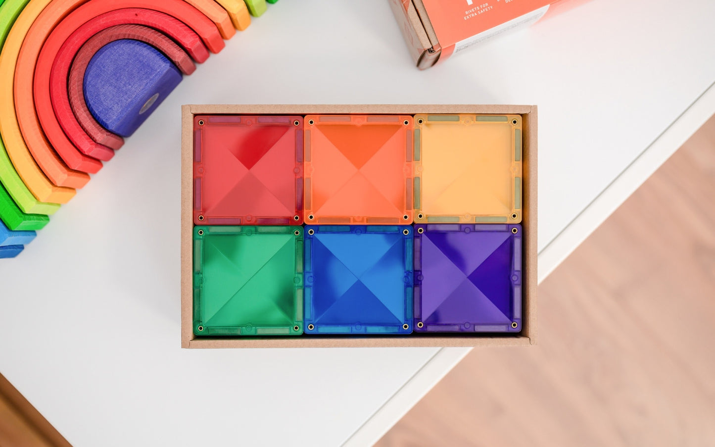 CONNETIX Rainbow Square Pack 42 pc