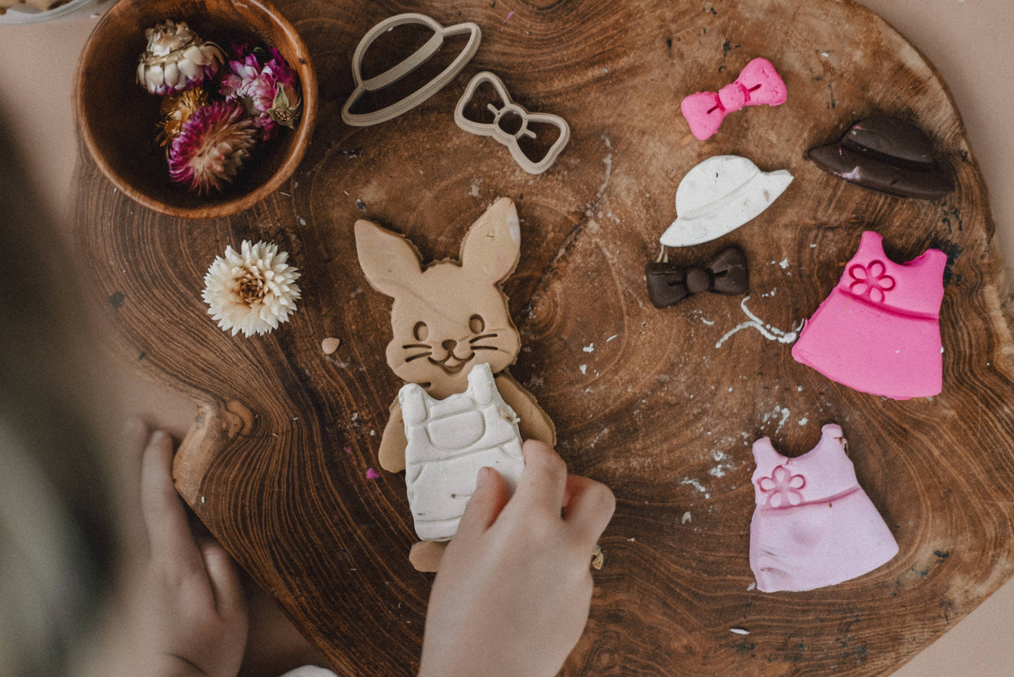 Bunny Dress-up Cutter Set - Eco Playdough Tool